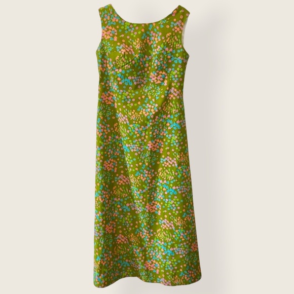 Vintage Dresses & Skirts - Vintage Cottagecore Floral Midi Shift Dress Sz M
